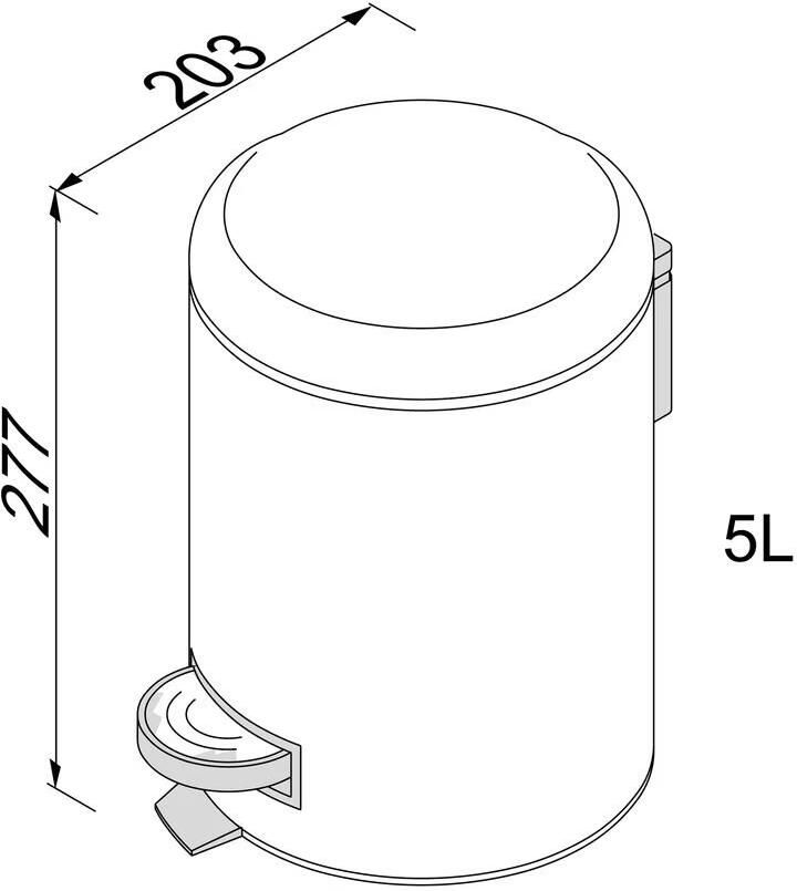 Geesa Pedaalemmer Hotel | Softclose | 5 liter | Chroom