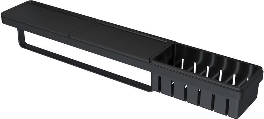 Geesa Planchet Frame | 63 cm | Met handdoekrek en douchemand | Zwart - Foto 4