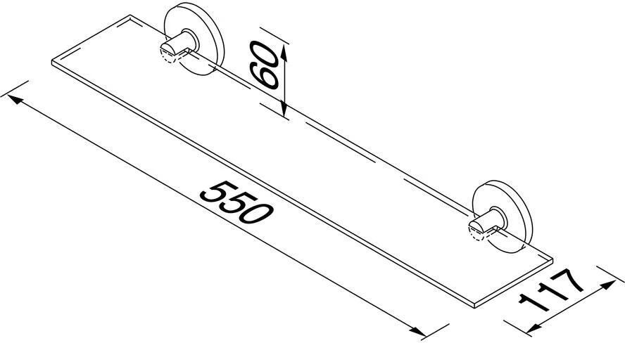 Geesa Planchet Hotel | 55 cm | Chroom