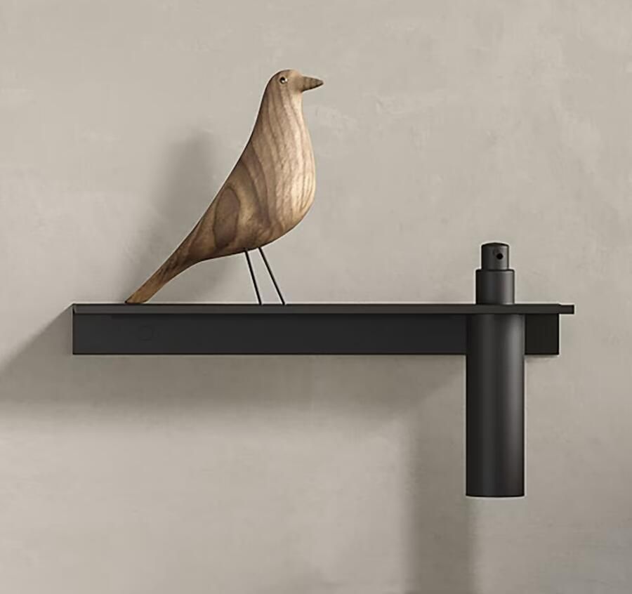 Geesa Planchet Leev | 40 cm | Met zeepdispenser 200 ml | Zwart - Foto 4