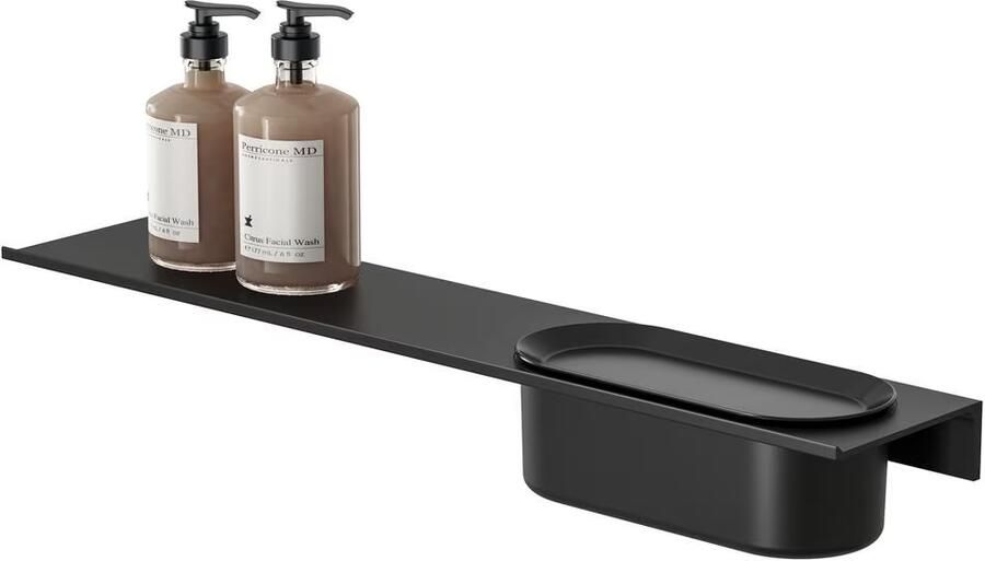 Geesa Planchet Leev | 60 cm | Met douchemand 23 cm | Zwart - Foto 3