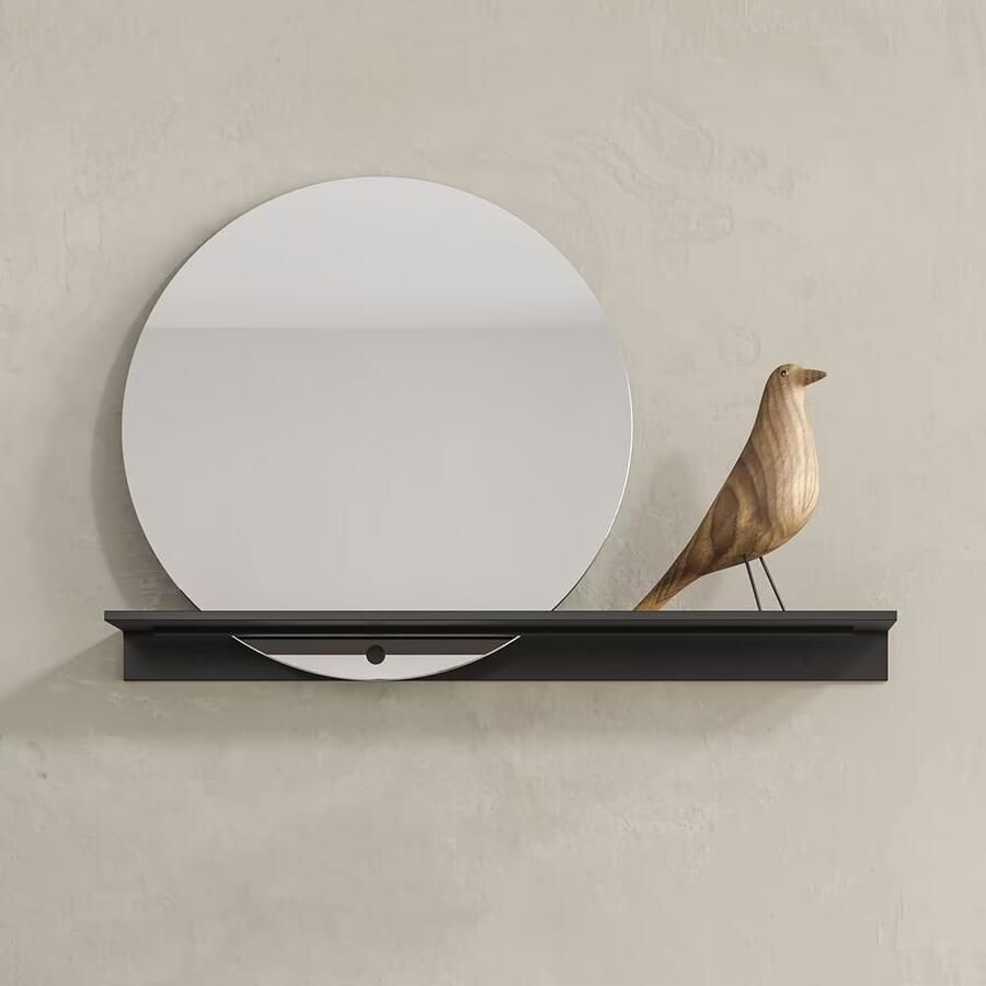 Geesa Planchet Leev | 60 cm | Met spiegel | Zwart