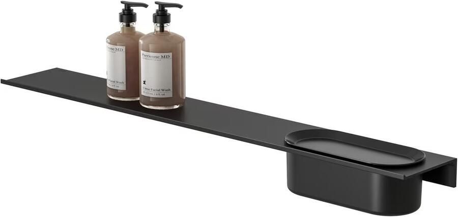 Geesa Planchet Leev | 80 cm | Met douchemand 23 cm | Zwart - Foto 4