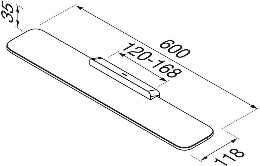 Geesa Planchet Shift | 60 cm | Chroom-Transparant - Foto 2