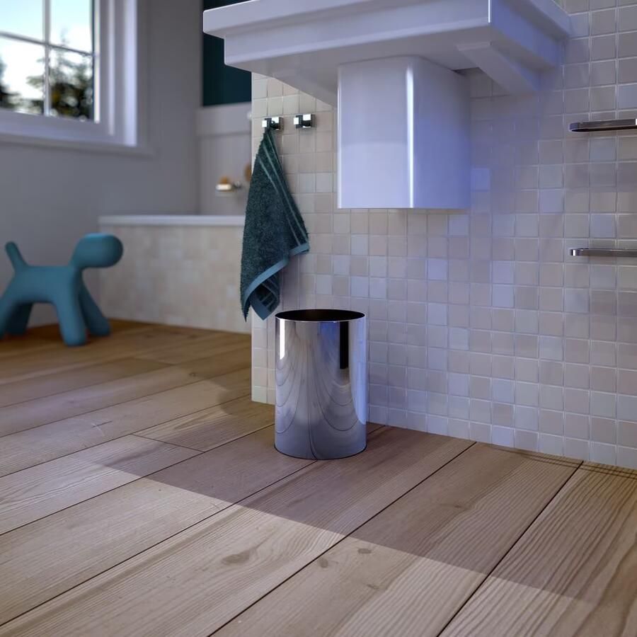 Geesa Prullenbak Hotel | 9 liter | vrijstaand | RVS geborsteld - Foto 2