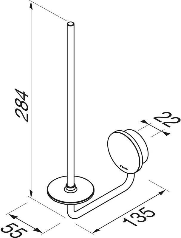 Geesa Reserverolhouder Opal | Chroom - Foto 2
