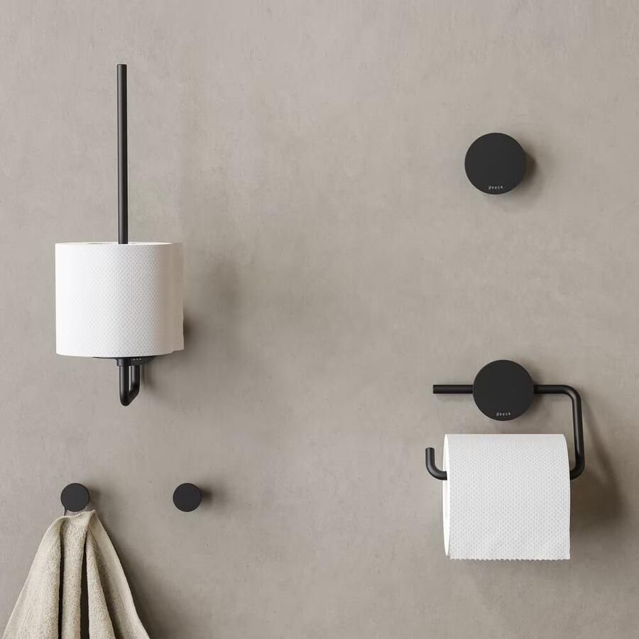 Geesa Toiletrolhouder Opal | Zonder klep | Zwart