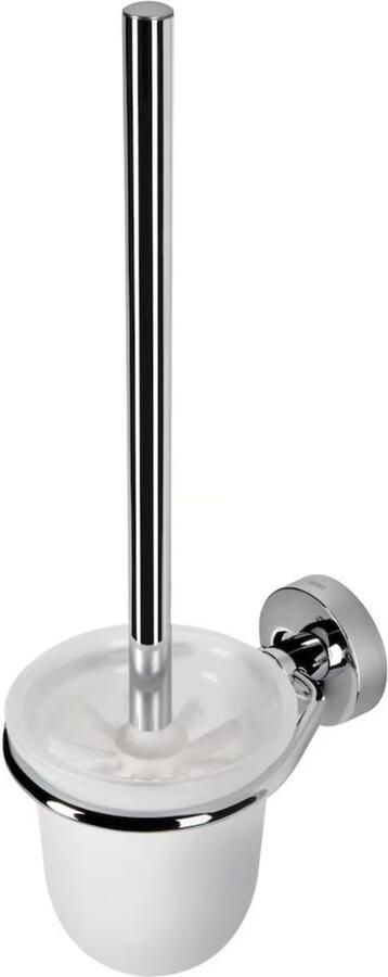 Geesa Toiletaccessorieset Luna | Toiletborstel met houder Toiletrolhouder met klep Handdoekhaak | Chroom - Foto 2