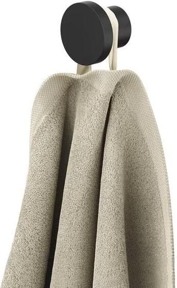 Geesa Toiletaccessorieset Opal | Toiletborstel met houder Toiletrolhouder met klep Handdoekhaak | Zwart - Foto 2