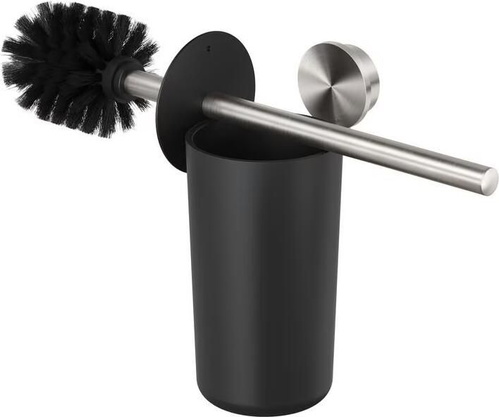 Geesa Toiletaccessorieset Opal | Toiletborstel met houder Toiletrolhouder met klep Handdoekhaak | RVS geborsteld