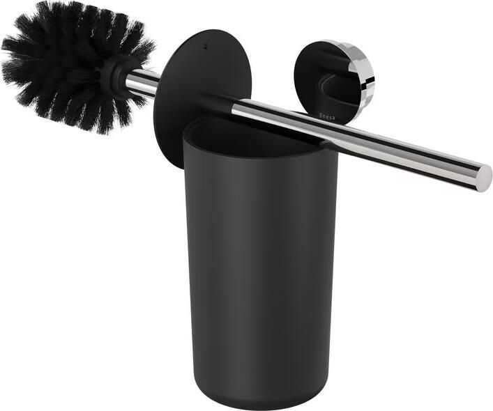 Geesa Toiletaccessorieset Opal | Toiletborstel met houder Toiletrolhouder met klep Handdoekhaak | Chroom - Foto 3