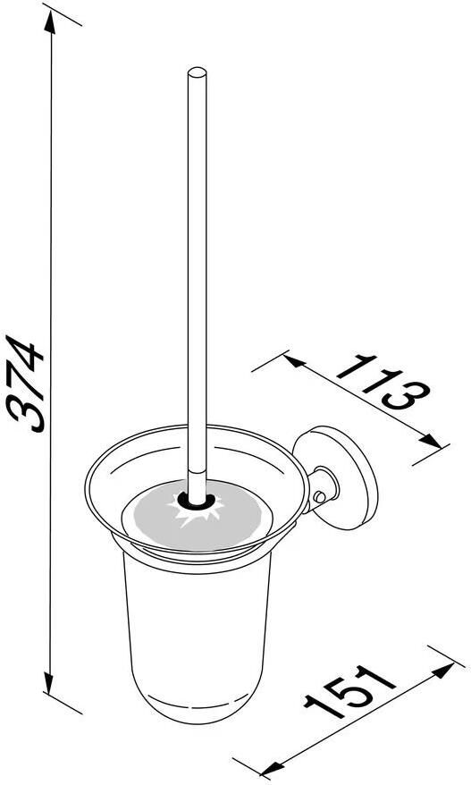 Geesa Toiletborstel Hotel | Met houder | Chroom
