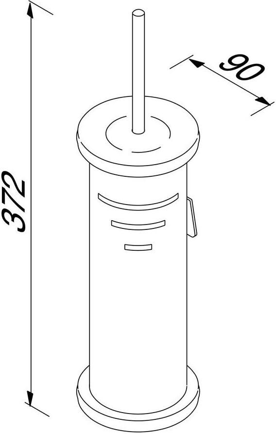 Geesa Toiletborstel Hotel | Met houder | Chroom - Foto 2