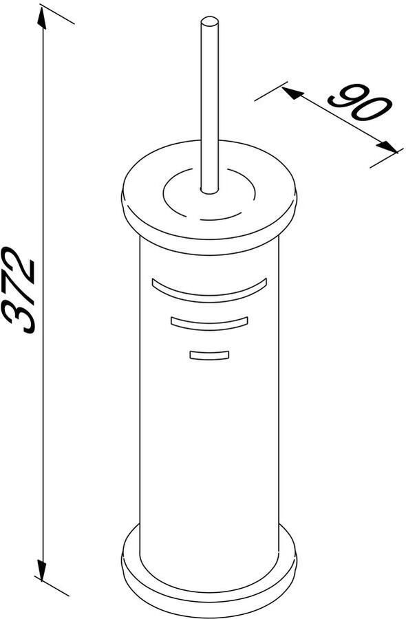 Geesa Toiletborstel Hotel | Met houder | Vrijstaand | Chroom - Foto 2