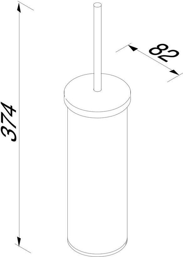 Geesa Toiletborstel Nemox | Met houder | Vrijstaand | Chroom - Foto 2