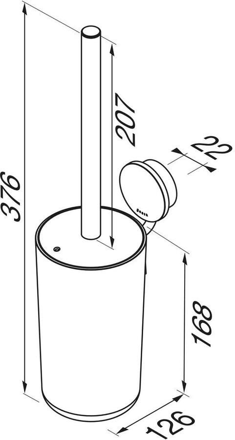 Geesa Toiletborstel Opal | Met houder | Chroom