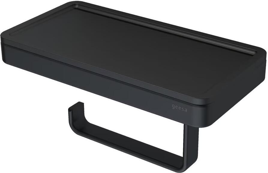 Geesa Toiletrolhouder Frame | Met planchet | Zwart - Foto 2