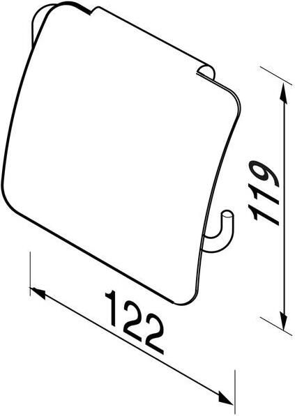 Geesa Toiletrolhouder Hotel | Met klep | Chroom - Foto 2