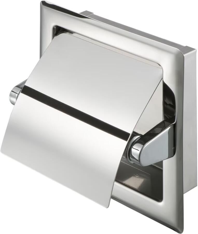 Geesa Toiletrolhouder Hotel | Met klep inbouw | Chroom - Foto 3