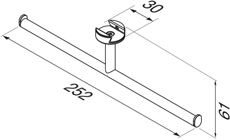 Geesa Toiletrolhouder Leev | Zonder klep | Zwart - Foto 2