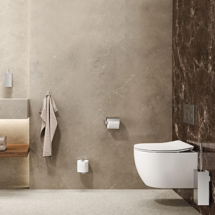 Geesa Toiletrolhouder Modern Art | Met klep | Chroom