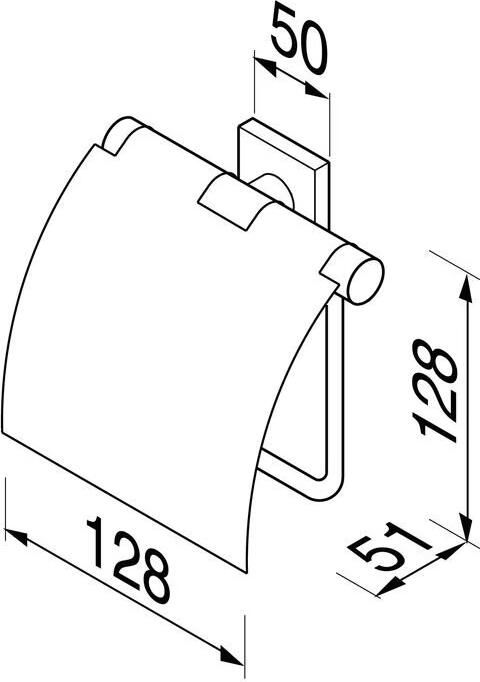 Geesa Toiletrolhouder Nelio | Met klep | Chroom - Foto 2