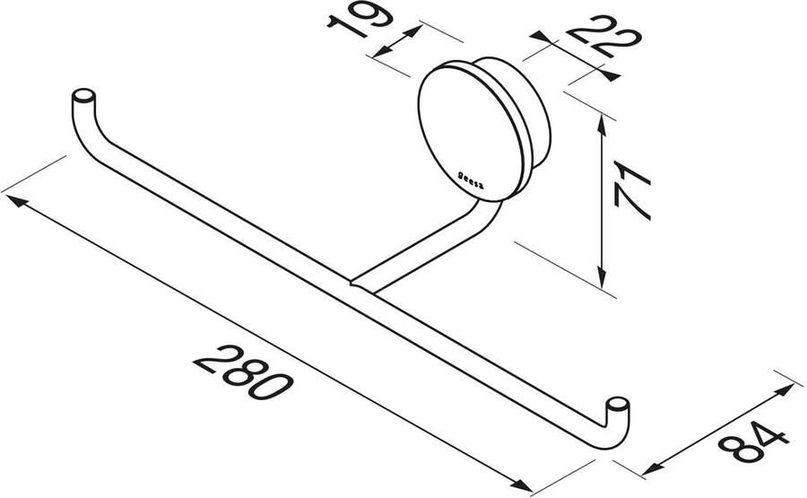 Geesa Toiletrolhouder Opal | Dubbel | Zwart - Foto 2