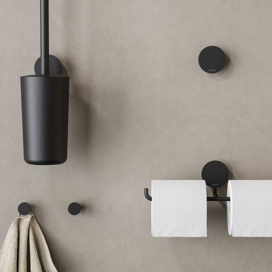 Geesa Toiletrolhouder Opal | Dubbel | Zwart
