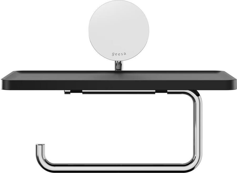 Geesa Toiletrolhouder Opal | Met planchet | Chroom - Foto 3