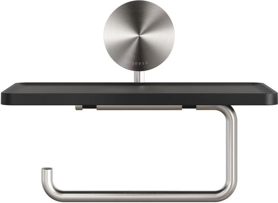 Geesa Toiletrolhouder Opal | Met planchet | RVS geborsteld - Foto 4