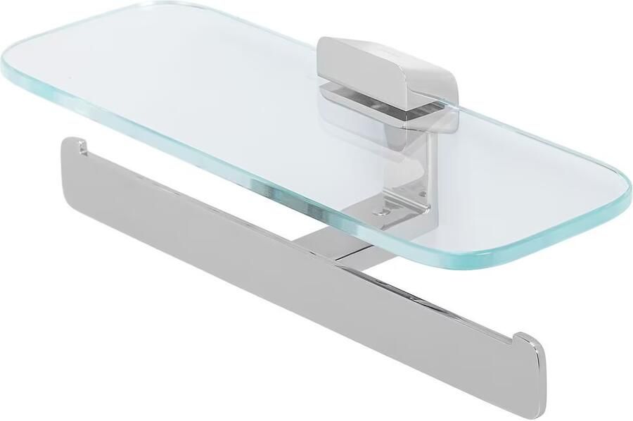 Geesa Toiletrolhouder Shift | Dubbel | Met planchet | Chroom-Transparant - Foto 4