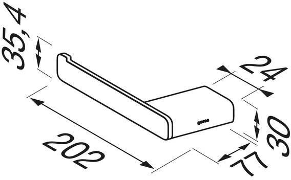 Geesa Toiletrolhouder Shift | Zonder klep | RVS geborsteld - Foto 2