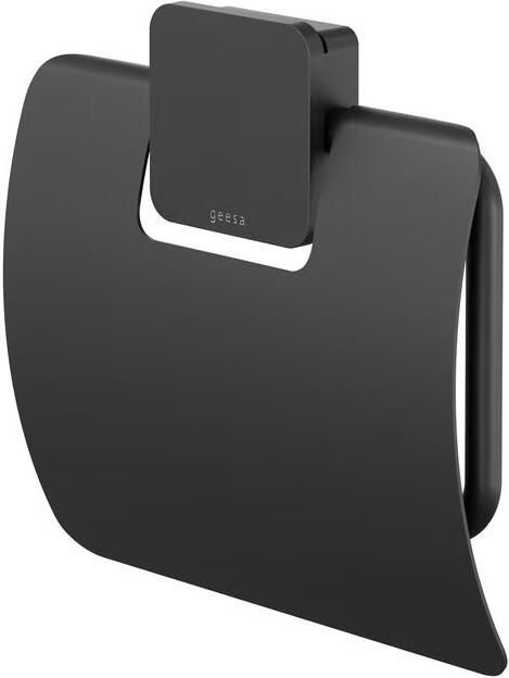 Geesa Toiletrolhouder Topaz | Met klep | Zwart - Foto 3