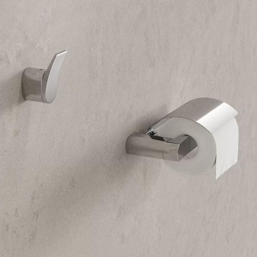 Geesa Toiletrolhouder Wynk | Met klep Chroom (rechts) | Chroom - Foto 2