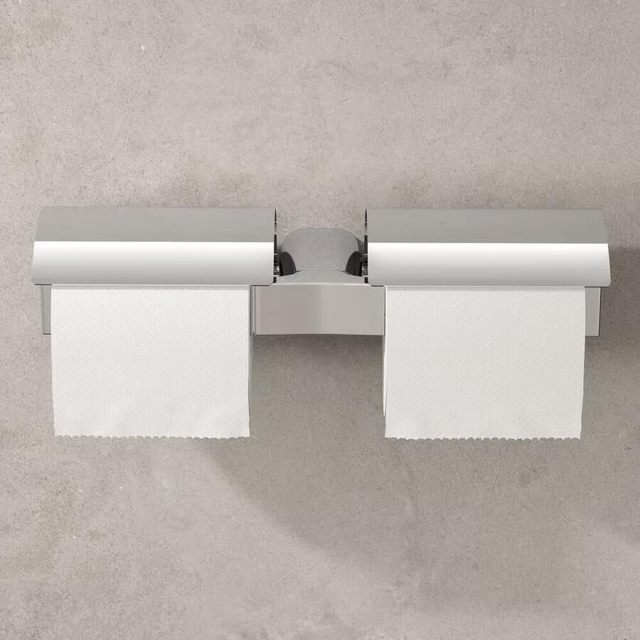 Geesa Toiletrolhouder Wynk | Met klep dubbel | Chroom