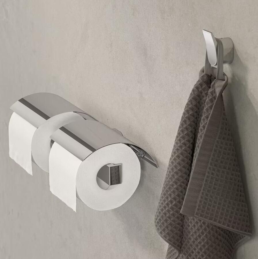 Geesa Toiletrolhouder Wynk | Met klep dubbel | Chroom - Foto 2