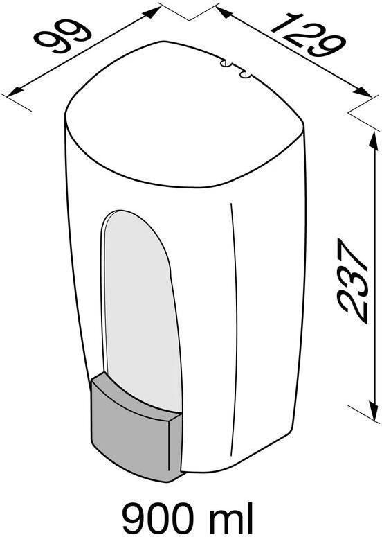 Geesa Zeepdispenser Public Area | 900 ml | Wit - Foto 2