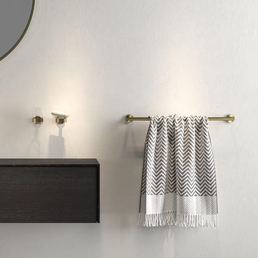 Geesa Glashouder Nemox | Met glas | Geborsteld goud