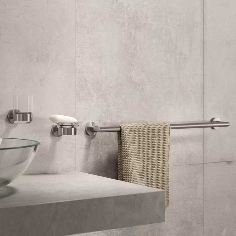 Geesa Glashouder Nemox | Met glas | RVS geborsteld