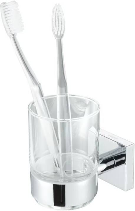 Geesa Glashouder Nelio | Met glas | Chroom
