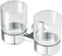 Geesa Glashouder Nemox | Met glas dubbel | Chroom - Thumbnail 1