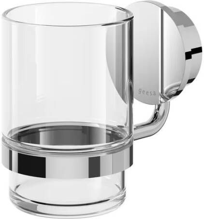 Geesa Glashouder Opal | Met glas | Chroom