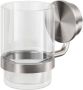 Geesa Glashouder Opal | Met glas | RVS geborsteld - Thumbnail 1