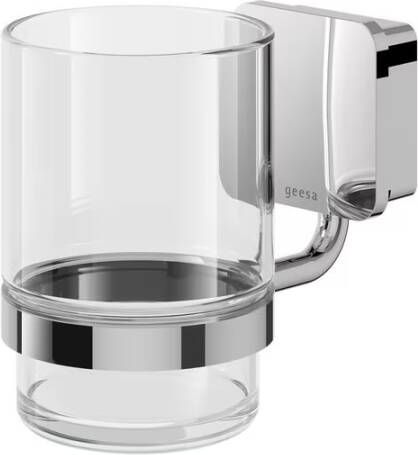 Geesa Glashouder Topaz | Met glas | Chroom