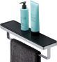 Geesa Handdoekrek Frame | 40 cm | Met plateau | Zwart-Chroom - Thumbnail 1