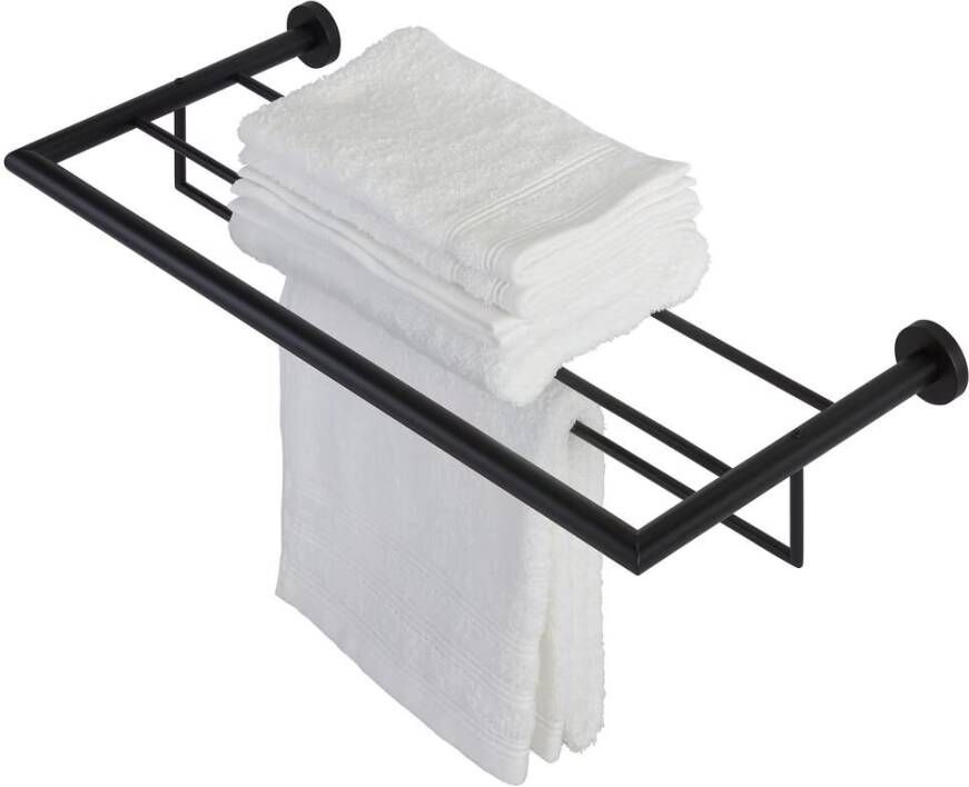 Geesa Handdoekrek Nemox | 60 cm | Met plateau | Zwart