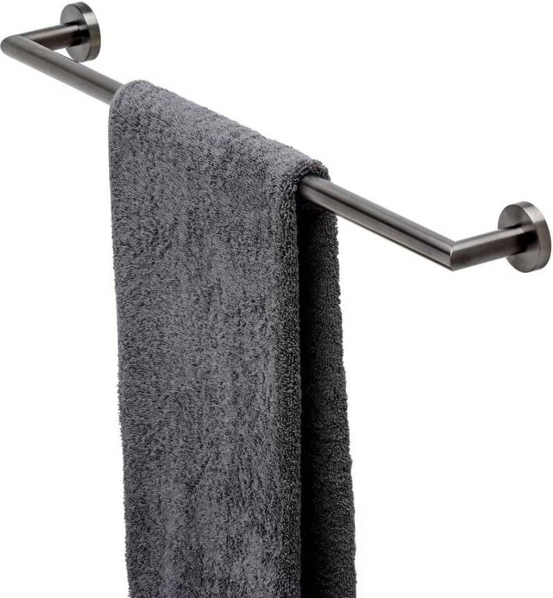 Geesa Handdoekrek Nemox | 60 cm | Zwart metaal geborsteld
