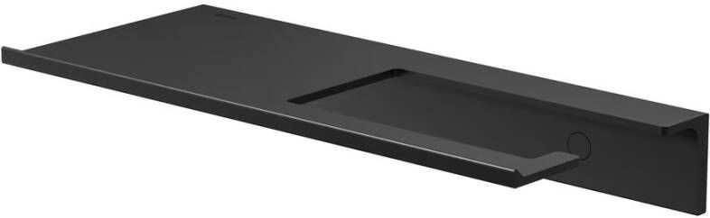 Geesa Planchet Leev | 28 cm | Met toiletrolhouder zonder klep | Zwart