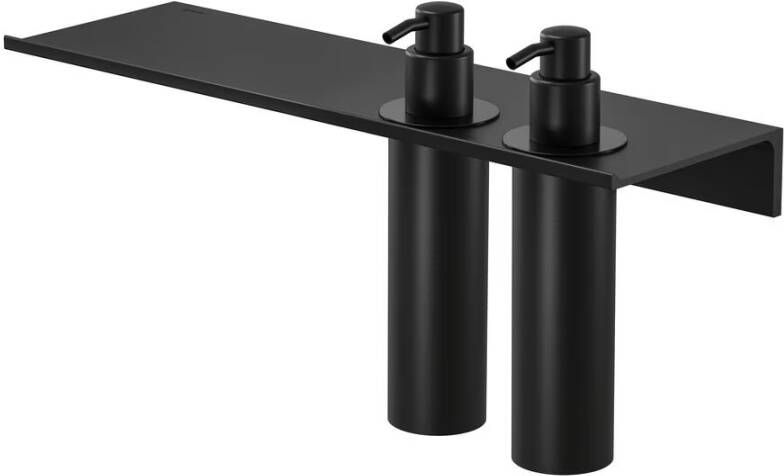 Geesa Planchet Leev | 40 cm | Met dispenser multi 200 ml | Zwart