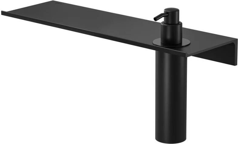 Geesa Planchet Leev | 40 cm | Met zeepdispenser 200 ml | Zwart